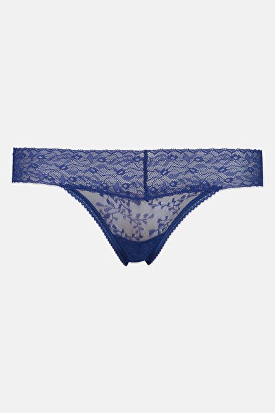 Calvin Klein Women Lace Pull On Bikini Panty, Blue