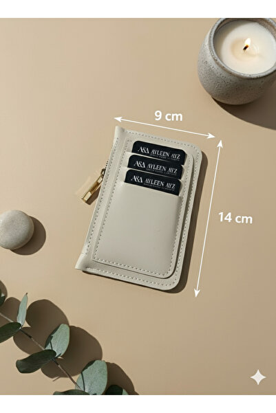 Ayleen Ayz Women's Leather Zippered Card Holder Wallet Small Size