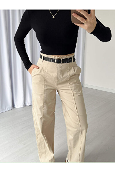 My Blog Stone 100% Cotton Tassel Detailed Trousers - 51208