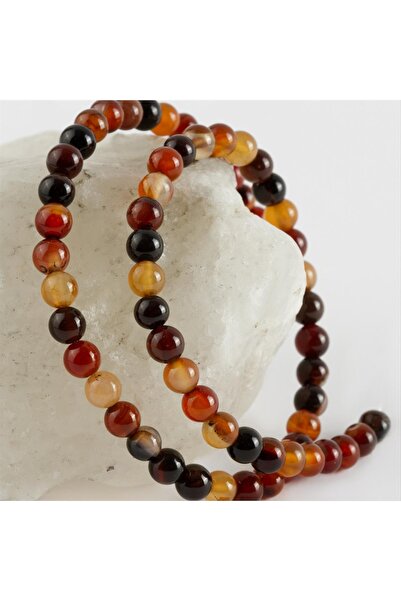 ZERO LAND Lvsqvr 6 mm Glossy (155230) Agate Stone-Brown