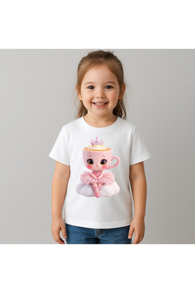 OEM Tricou Copii Fetite Ballerina Cappucina Princess 100%Bumbac