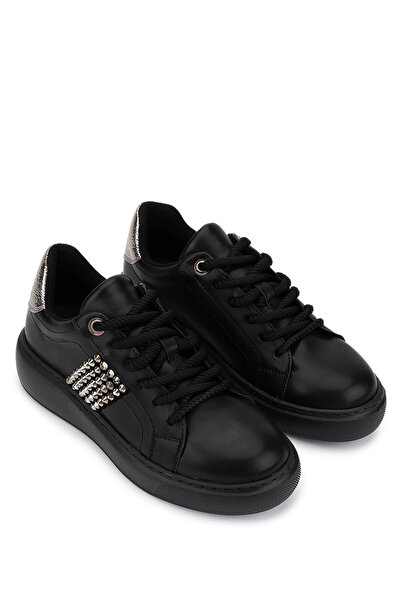 Tamer Tanca Women's Faux Leather Black/Anthracite Sneakers & Sports Shoes