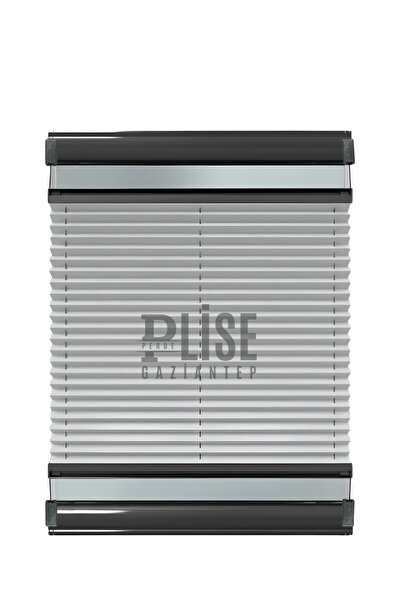 RGNHOME BUZ GRİ VİDALI PLİSE PERDE