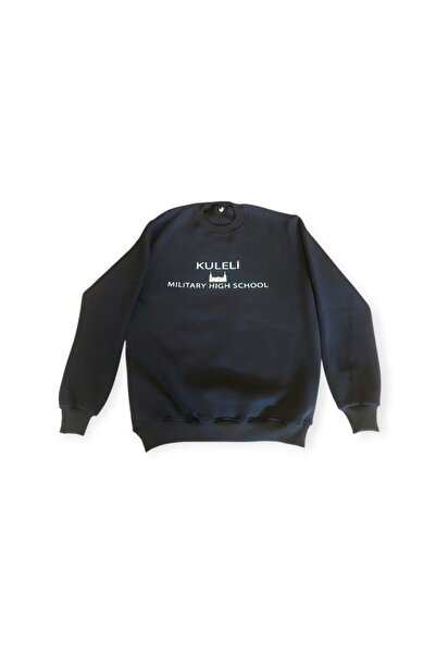 kho military design Siyah Renk K-L-L Sweatshirt 3 İplik Unisex (L-XL Beden)