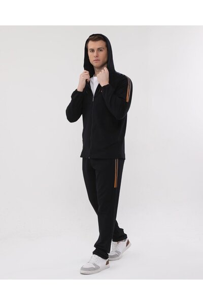 Marco Ferry Men's Cotton Hooded Tracksuit Set Gray M. 5217-g