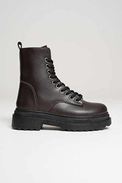 TRENDELLA Karma Special Design Winter Bitter Brown Thick Soled Women's Boots