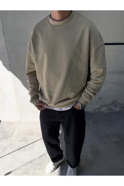 DİFRANSEL Μπεζ φούτερ που πλένεται