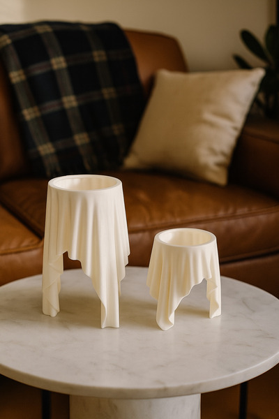 3DECİ Yüzen kumaş mum – LED tealight tutucu