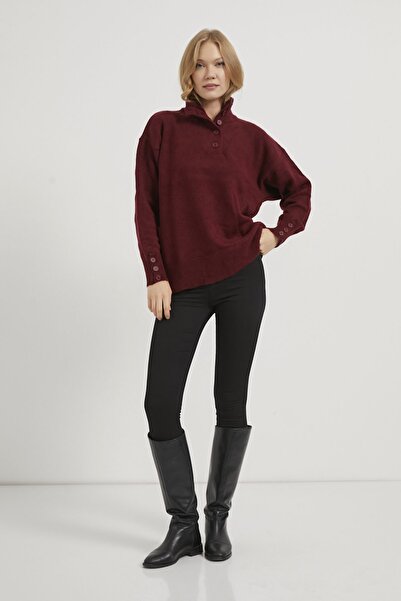 Arma Life Armalife 4786 collar sleeve button detailed knitwear women's sweater