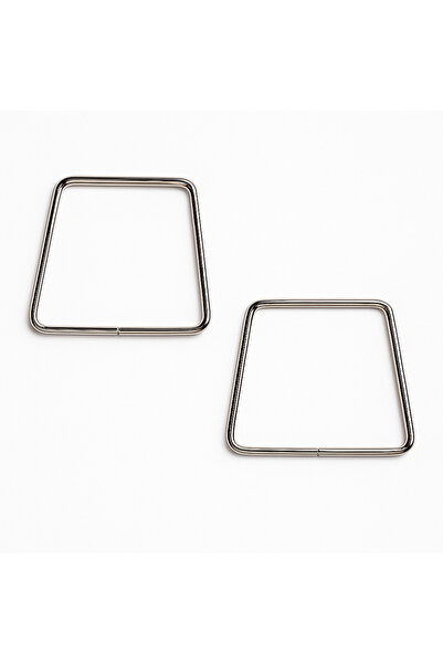 Prestij Boncuk Quadrilateral Model Silver Color Metal Bag Handle