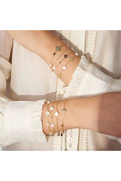 delis Bratara din argint 925 pentru dama, JW1687, model trifoi, placata cu rodiu