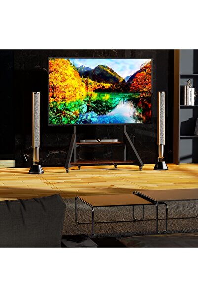 HXDream TV Stand with Mobile Base with Lockable Wheels,Adjustable TV Stand with Sturdy Shelf 65-100 inch TVs