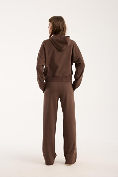 Store 100% Cotton Wide Leg Lace-Up Women's Trousers/Sweatpants