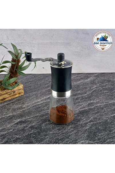 Blue mountain مطحنة قهوة يدوية زجاجية - حجم صغير