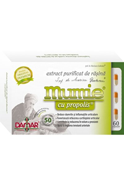 Mumie Rășină purificată cu propolis 60 capsule