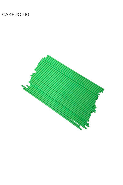 PASTRY PLANET Paper Lollipop Stick & Cakepops Stick & Heat Resistant Green 20 cm