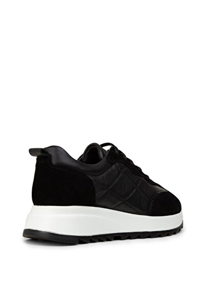 Deery Women's Genuine Suede Black Sneakers