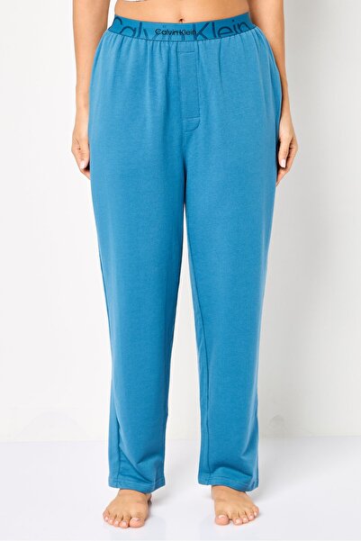 Calvin Klein Women Brand Logo Sleepwear Pants, Slate Blue