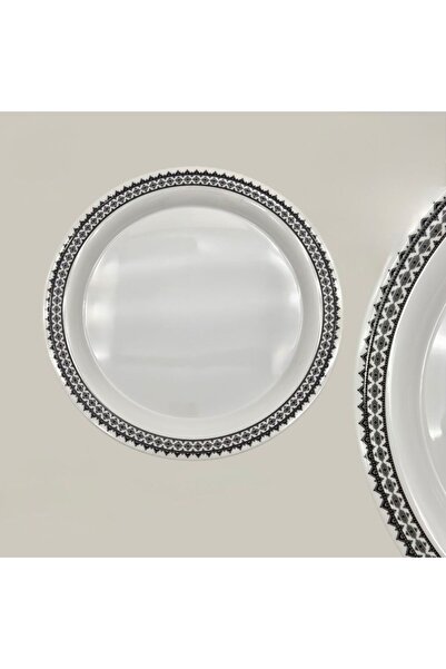 LANDREEN Melamine rice serving plates/dishes with a traditional design, break-resistant, microwave safe, sizes 40/45/50cm