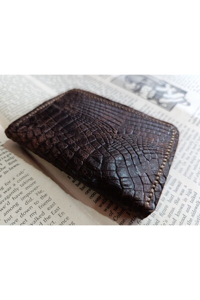 Mahfuz Genuine Leather Top Quality Fully Handmade Minimalist Wallet 15.5X10.5 cm Bb40