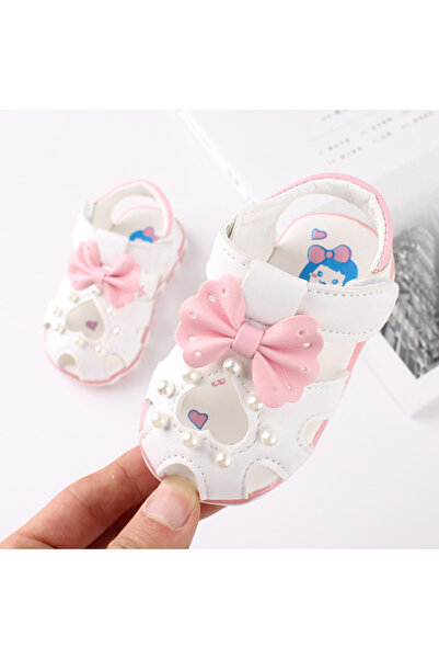 BebeNou Бели бебешки Сандали - Сърце LI106-2-bo4. Размер 22