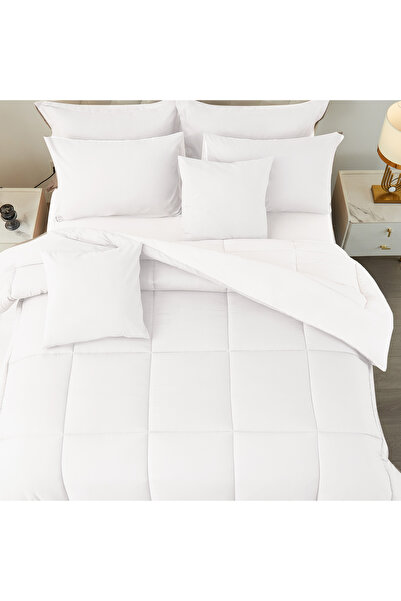 ShinyFlower Winter Comforter Set with Fixed Cotton Filling ,Soft Microfiber Fabric, Single Size 220x160 cm