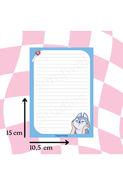 Songwol Studios Stray Kids Skzoo Wolfchan Bangchan Memopad, Notepad, Not Defteri