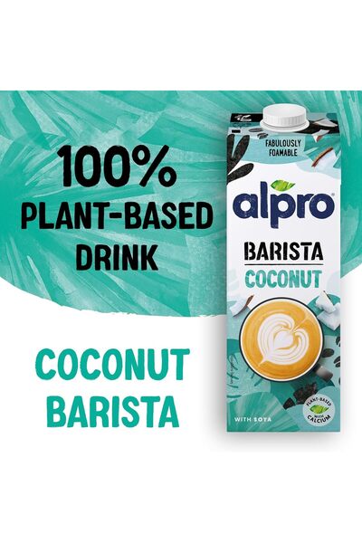Alpro Barista Coconut Drink, 100% Plant-Based, Lactose & Dairy Free - 1L (6x1L)