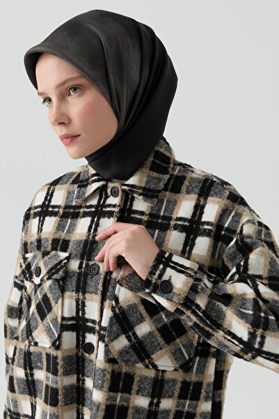 Tuğba Oversize Oduncu Gömlek - Siyah