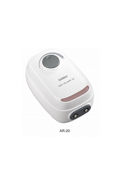 Sobo AR-20 Sessiz Ayarlanabilir Çift Çıkışlı Akvaryum Hava Motoru 2*3.5 L/Min 4W