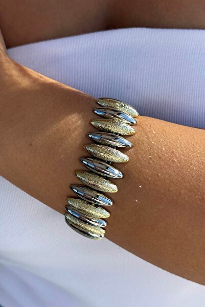 TAKIŞTIR Gold and Silver Color Design Ysx Bracelet