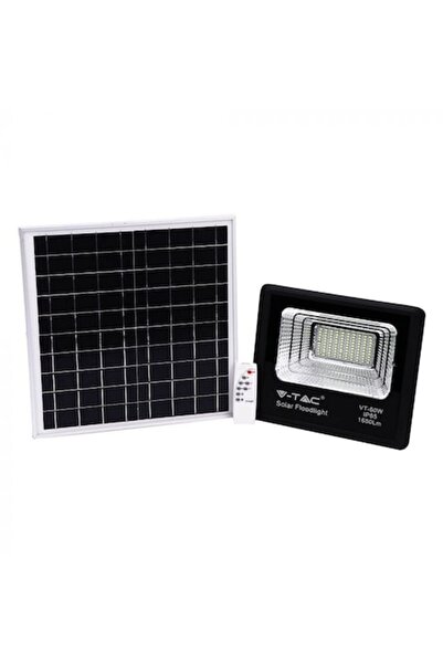 V-TAC Proiector LED cu panou solar 8575, telecomanda inclusa, 20W, 1650 lm, l...
