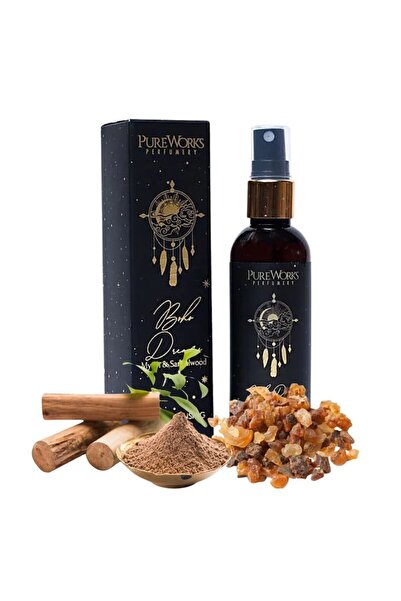 PureWorks Odorizant aromaterapie Smirnă și Santal pentru curățarea aurei 100ml