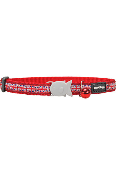 RedDingo Zgardă pentru câini Red Dingo STIL STEAG UNION JACK 15 mm x 24-36 cm