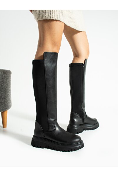 ALEMDAR AYAKKABI Cizme elastice negre pentru femei WESDAY