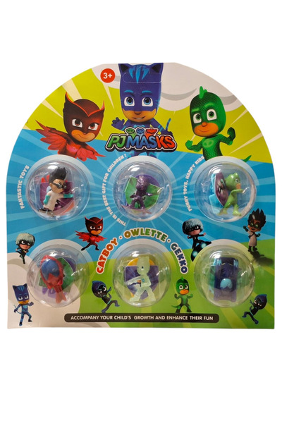Pofika Oyuncak Pjmasks Arabalı Figür Seti 6 Parça Oyuncak Pijamaskeliler Karakter Figür