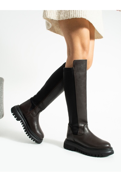 ALEMDAR AYAKKABI Cizme elastice pentru femei WESDAY maro