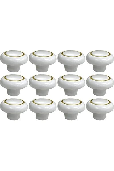 Raco Modern Furniture Handle Knobs Cabinet Drawer Pulls (12, PVC WHITE)