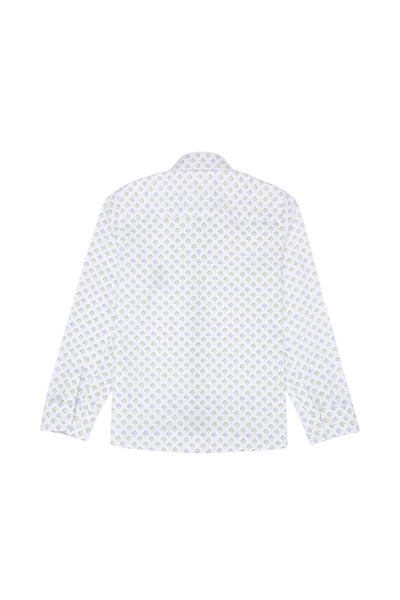 U.S. Polo Assn. Cămașă albă cu mânecă lungă pentru băiat