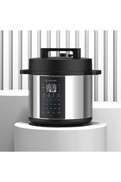 Nutricook Smart Pot 3, 1200 Watts Electric Pressure Cooker, Rice Cooker, Steamer, Yogurt Maker, 6L, Silver