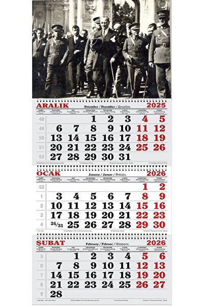 GENC DIJITAL BASKI 2026 Yılı Gemici Takvimi Atatürk Dolmabahçe Sarayı Önünde