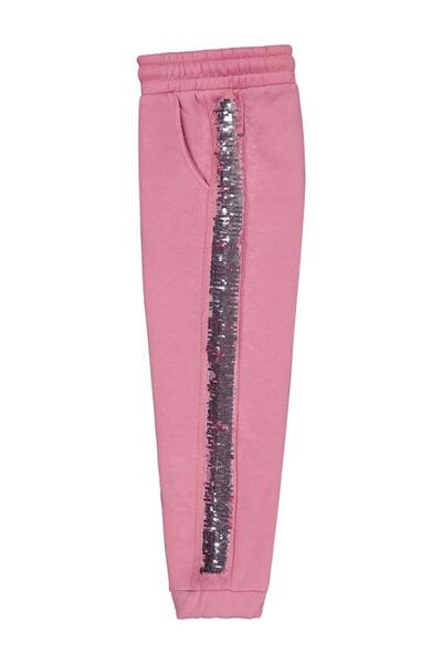 Civil Girls Striped Sequin Embroidered Tracksuit Bottoms for Ages 6-9 - Pink for Ages 7-8