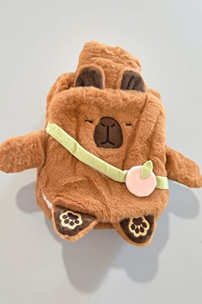 TAKIŞTIR Açık Kahve Renk Kapibara Figürlü Peluş Sıcak Su Torbası