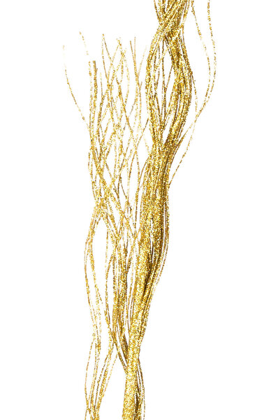 Herdekora Artificial Branch, Glittery, Gold - 80 cm