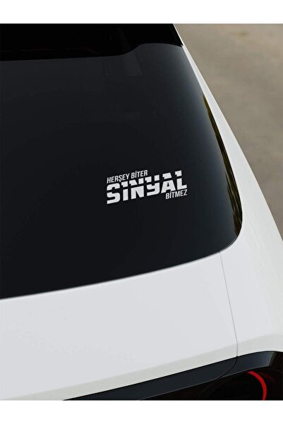 OkyayWorks Herşey Biter Sinyal Bitmez Sticker - Kırmızı- Araba-Motosiklet Eti...