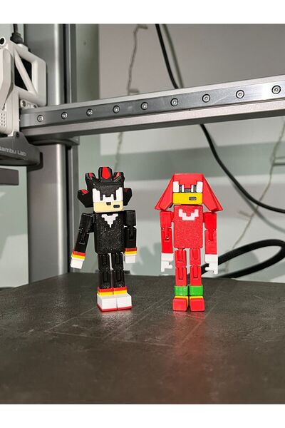 Lumina3D 3D Minecraft Shadow Ve Knuckles Karakterleri