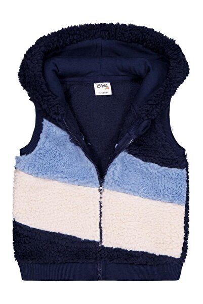 Civil Baby Lamb Pieced Vest 6-18 Months - Navy Blue 18-24 Months