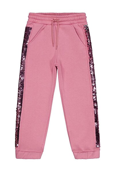 Civil Girls Striped Sequin Embroidered Tracksuit Bottoms for Ages 6-9 - Pink for Ages 7-8
