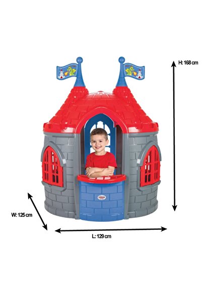 PİLSAN Children's garden house Red/Grey Knight's Castle, realistic design, Easy installation