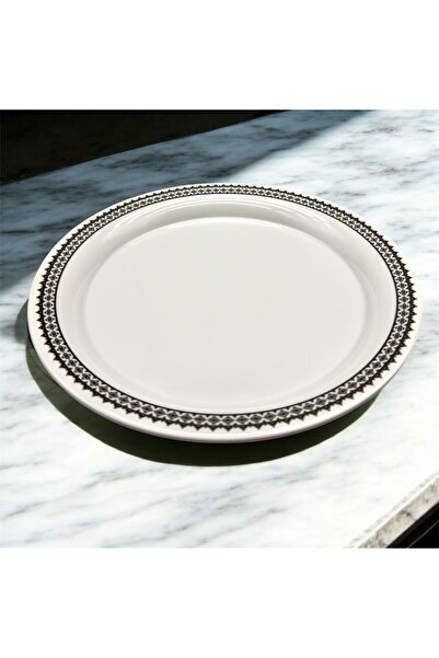 LANDREEN Melamine rice serving plates/dishes with a traditional design, break-resistant, microwave safe, sizes 40/45/50cm